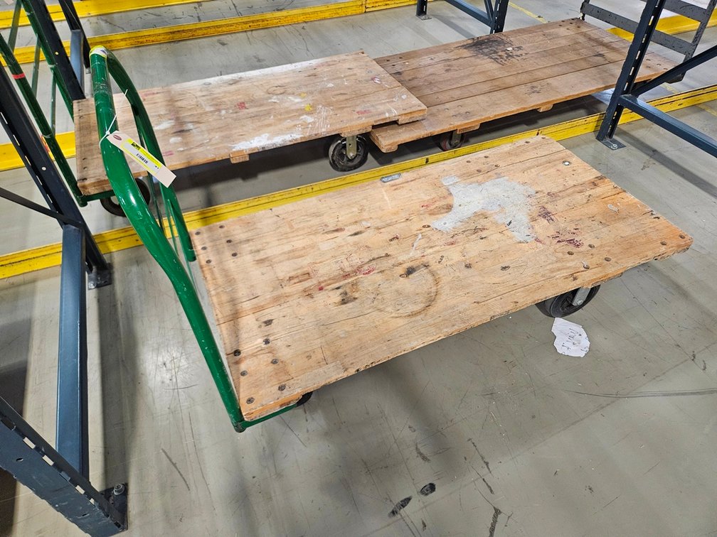 Metal/Wood Warehouse Cart, 66"x30"