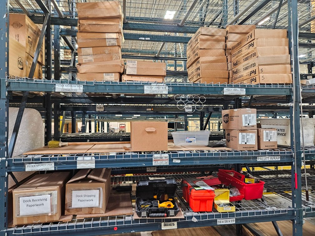 Assorted in Section, Tools, Shipping Boxes, More