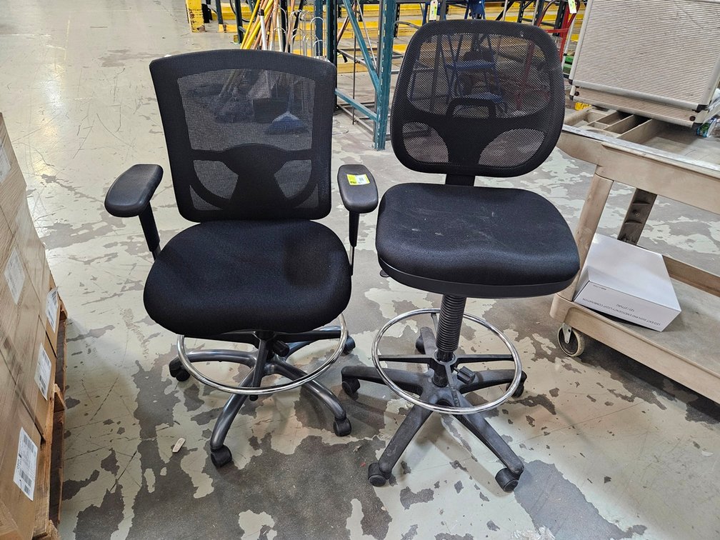 2 Office Stools on Wheels