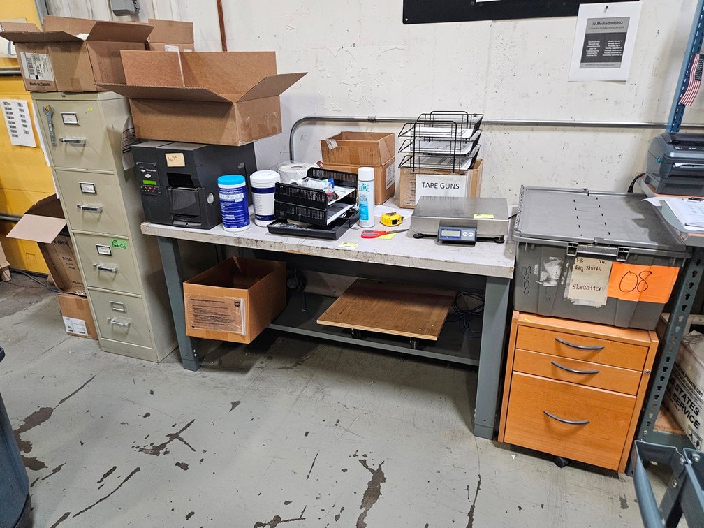 Work Bench 60"x28"x31", Rolling File Cabinet, Metal 4 Drawer Fiel Cabinet