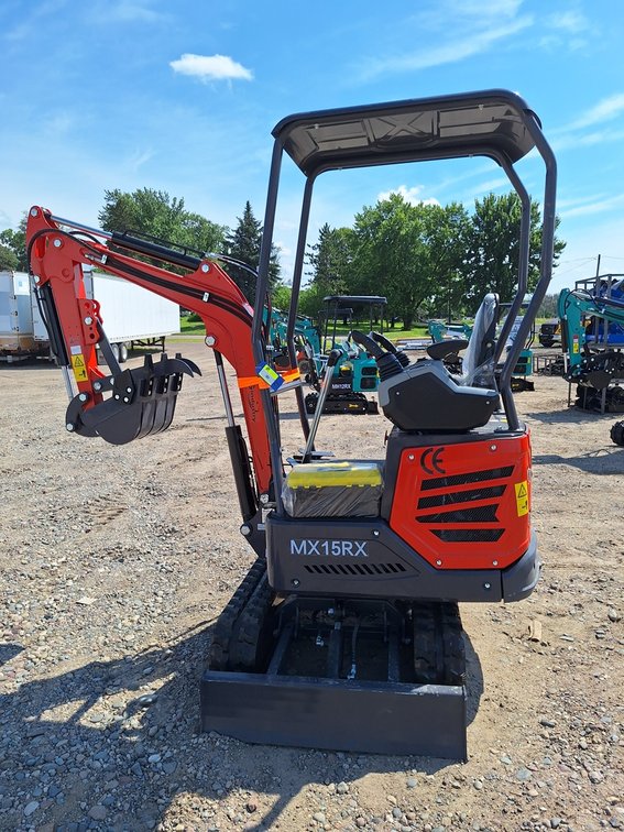 2025 CFG Mini Excavator, Model MX15RX, Serial MX15RX2025X000512, RATO, 13.5HP, 8.6KW, Pilot System, Gasoline Engine with EPA, BKT, Unused