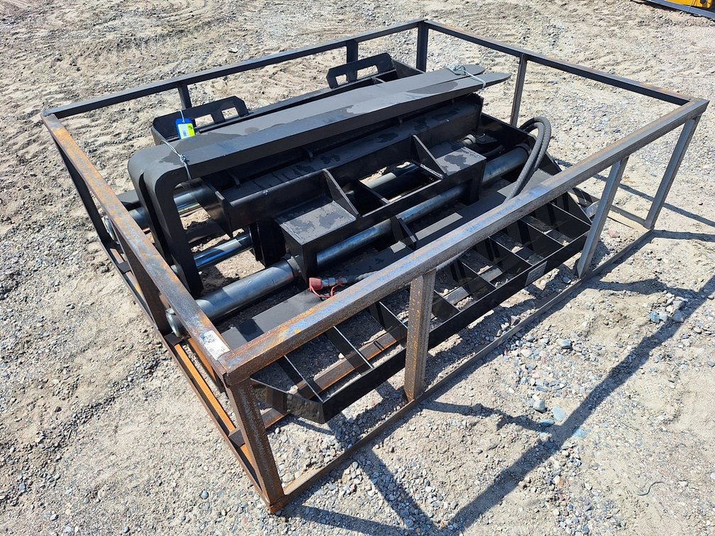 2025 CFG Skid Steer Forks, Model SA-1-SAG, Serial SA-1-SAG25051001E, Fits Forklift, Complete, Side Slip Type, 60", Load Weight 6,600 lbs., Unused