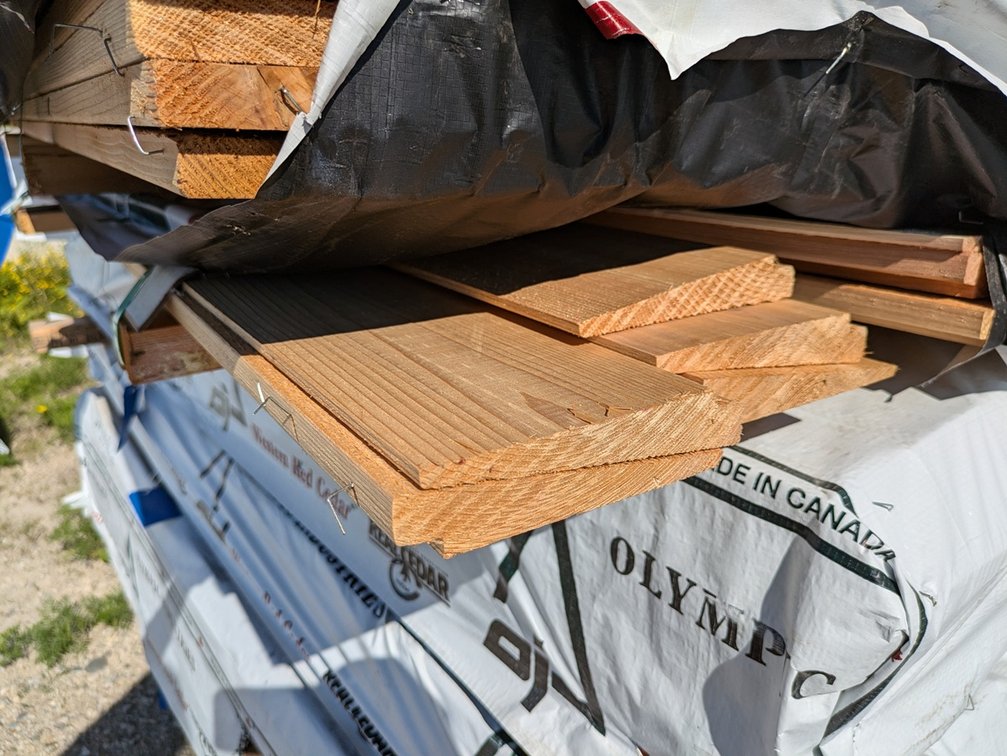 Western Red Cedar, Utility Thick Butt Bevel, Kiln Dried, 1 x 6, 96 Linear Feet, 6' Lengths