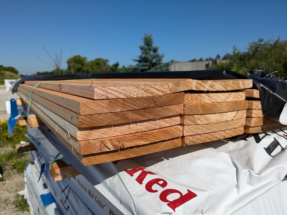 Western Red Cedar, Appearance S1S2E, 1 x 8, 210 Linear Feet, 6' Lengths