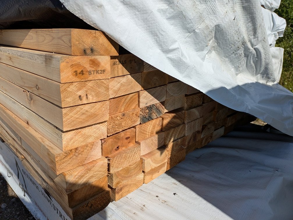 Western Red Cedar, Utility S4S, Kiln Dried, 2 x 4, 630 Linear Feet, 6' Lengths