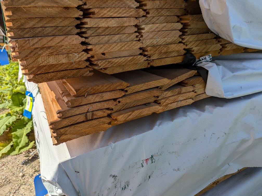 Western Red Cedar, Utility V-Joint, Kiln Dried, 1 x 6, 222 Linear Feet, 6' Lengths