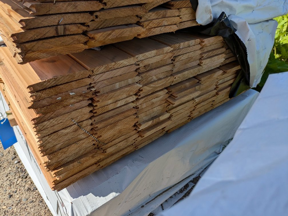 Western Red Cedar, Utility V-Joint, Kiln Dried, 1 x 6, 864 Linear Feet, 6' Lengths