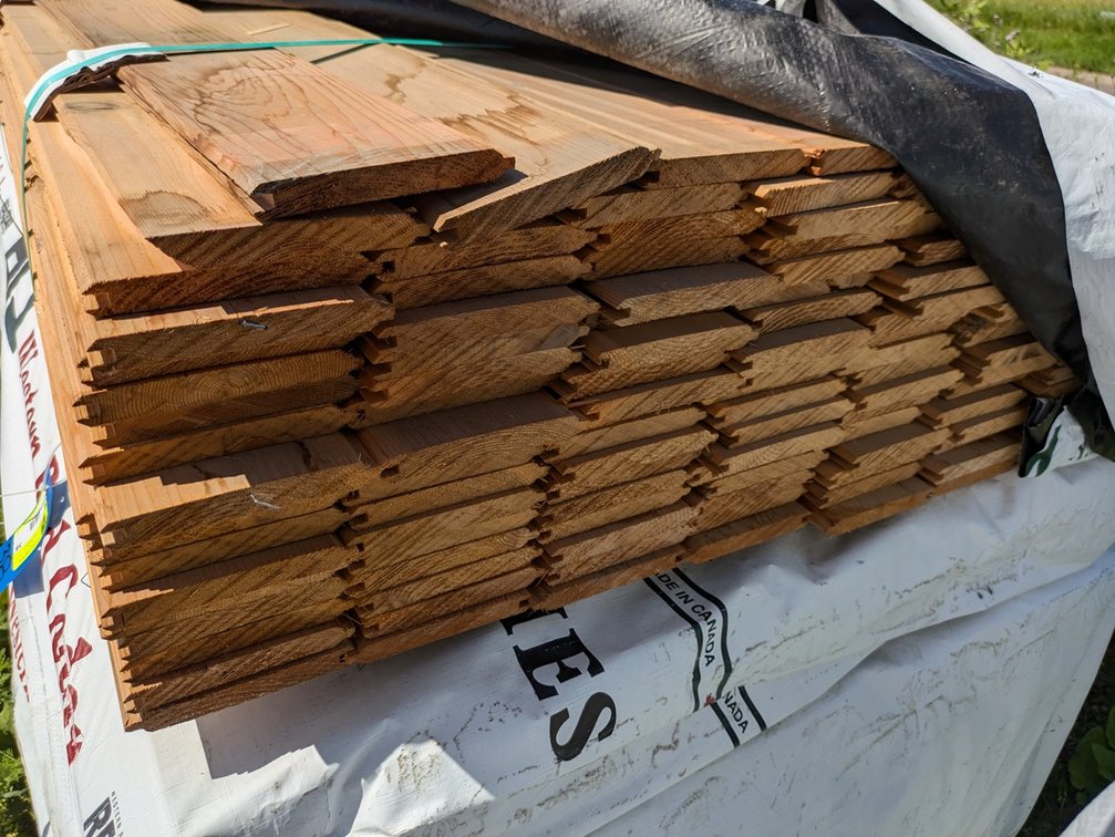 Western Red Cedar, Utility V-Joint, Kiln Dried, 1 x 6, 864 Linear Feet, 6' Lengths