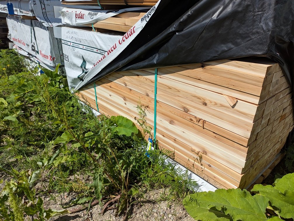 Western Red Cedar, Utility S4S, 2 x 4, 150 Linear Feet, 6' Lengths
