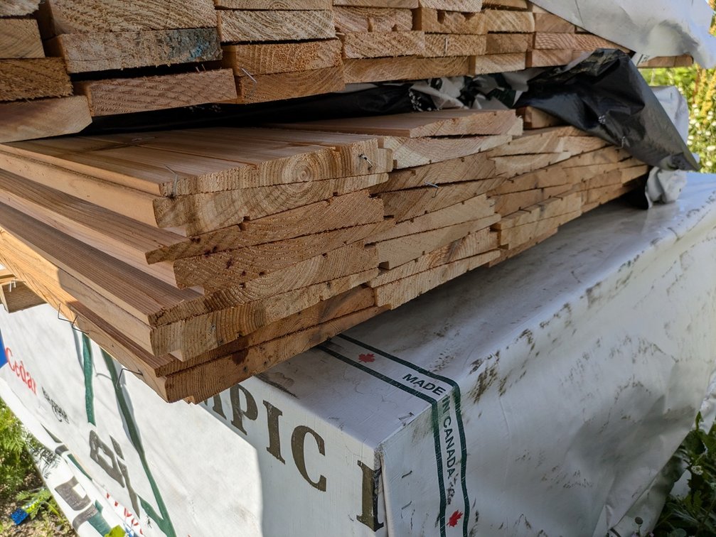 Western Red Cedar, Utility Thick Butt Bevel, Kiln Dried, 1 x 8, 330 Linear Feet, 6' Lengths