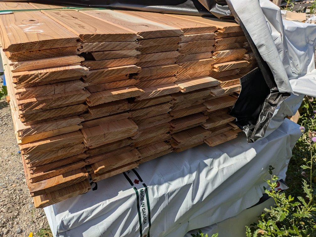 Western Red Cedar, Utility V-Joint, Kiln Dried, 1 x 6, 1044 Linear Feet, 6' Lengths
