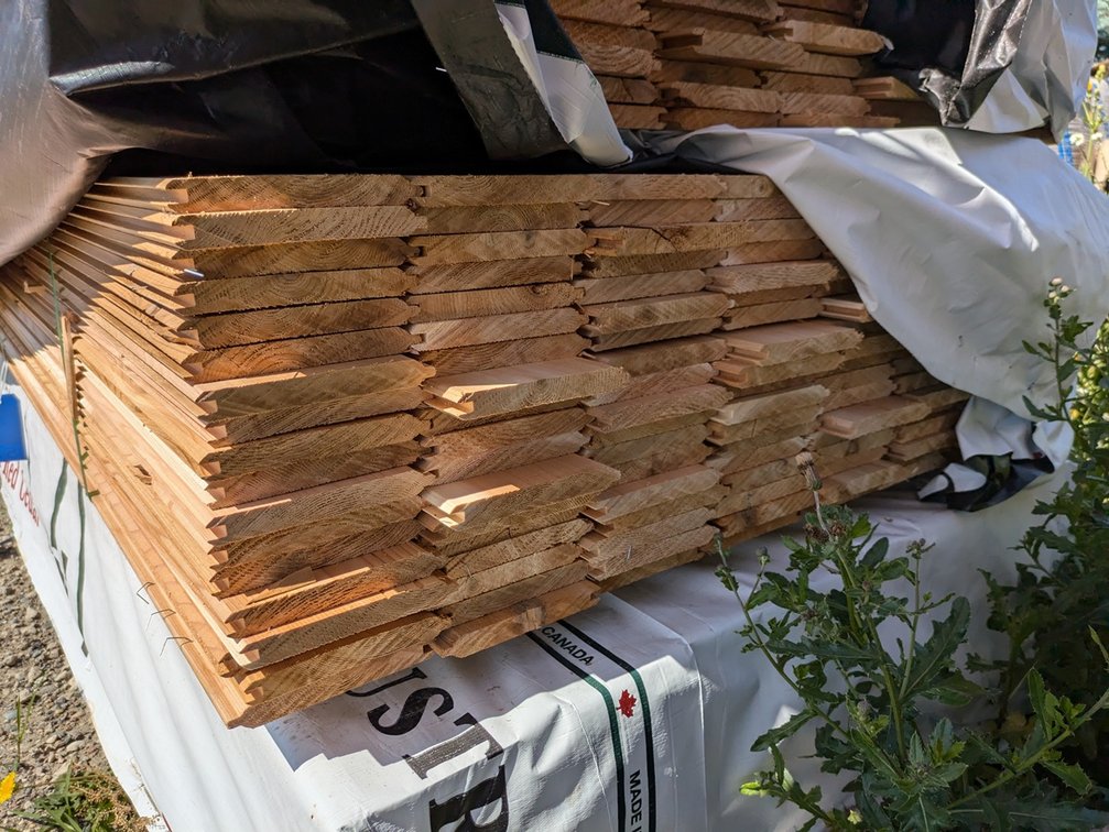 Western Red Cedar, Utility V-Joint, Kiln Dried, 1 x 6, 864 Linear Feet, 6' Lengths