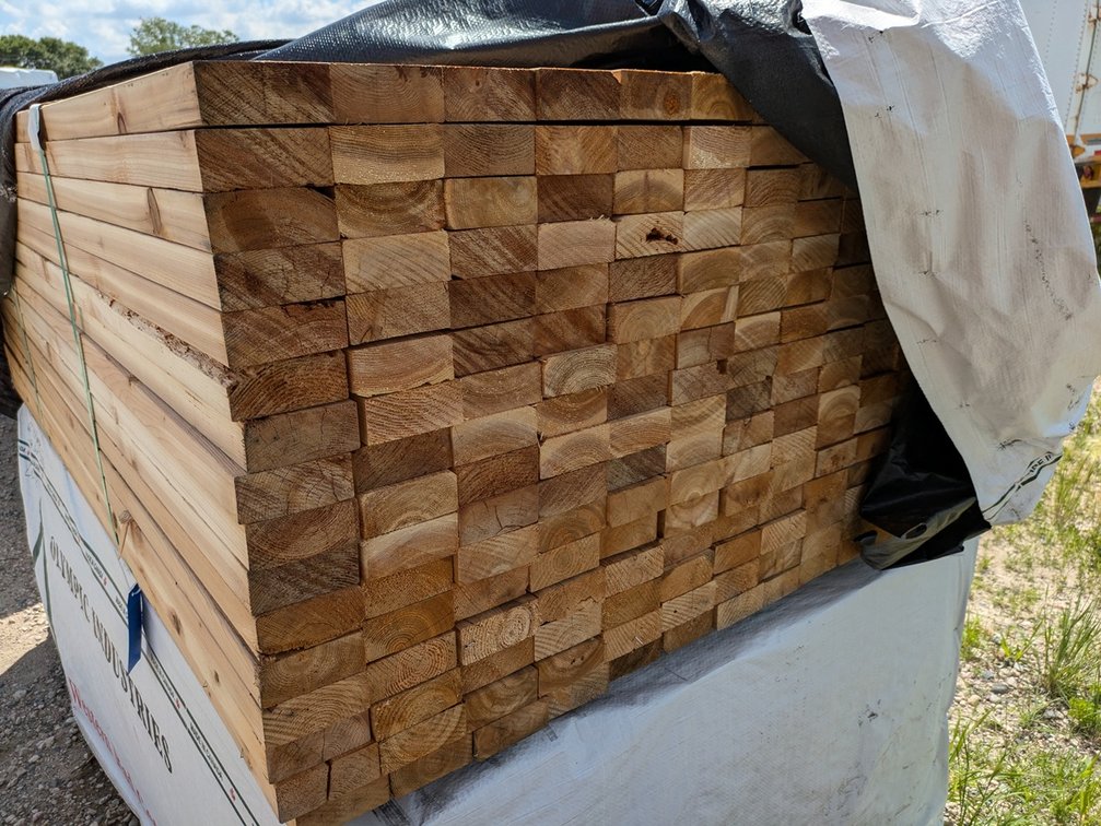 Western Red Cedar, Utility S4S, Kiln Dried, 2 x 4, 1248 Linear Feet, 6' Lengths