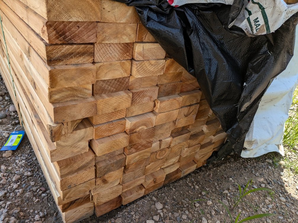 Western Red Cedar, Utility S4S, Kiln Dried, 2 x 4, 1248 Linear Feet, 6' Lengths