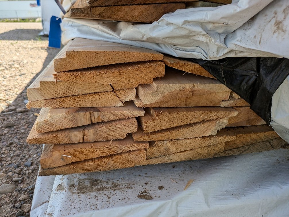 Western Red Cedar, Utility Thick Butt Bevel, Kiln Dried, 1 x 6, 624 Linear Feet, 10' and 12' Lengths