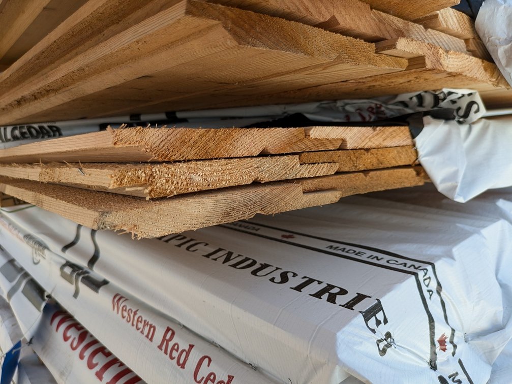 Western Red Cedar, Utility Channel Bandsawn, Kiln Dried, 1 x 8, 210 Linear Feet, 10' Lengths