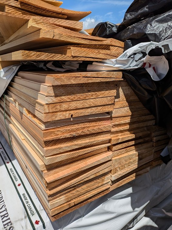 Western Red Cedar, Utility Bevel, Kiln Dried, 3/4 x 10, 1080 Linear Feet, 6' Lengths