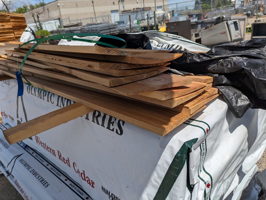 Western Red Cedar, Utility Bevel, Kiln Dried, 3/4 x 10, 120 Linear Feet, 6' Lengths