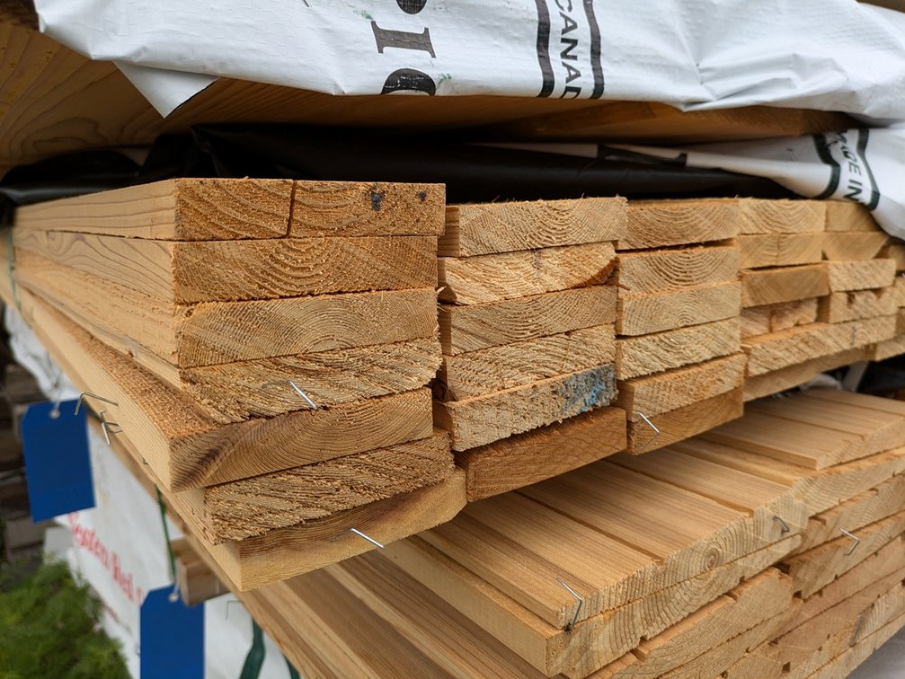 Western Red Cedar, Utility S1S2E, Kiln Dried, 1 x 4, 474 Linear Feet, 6' Lengths