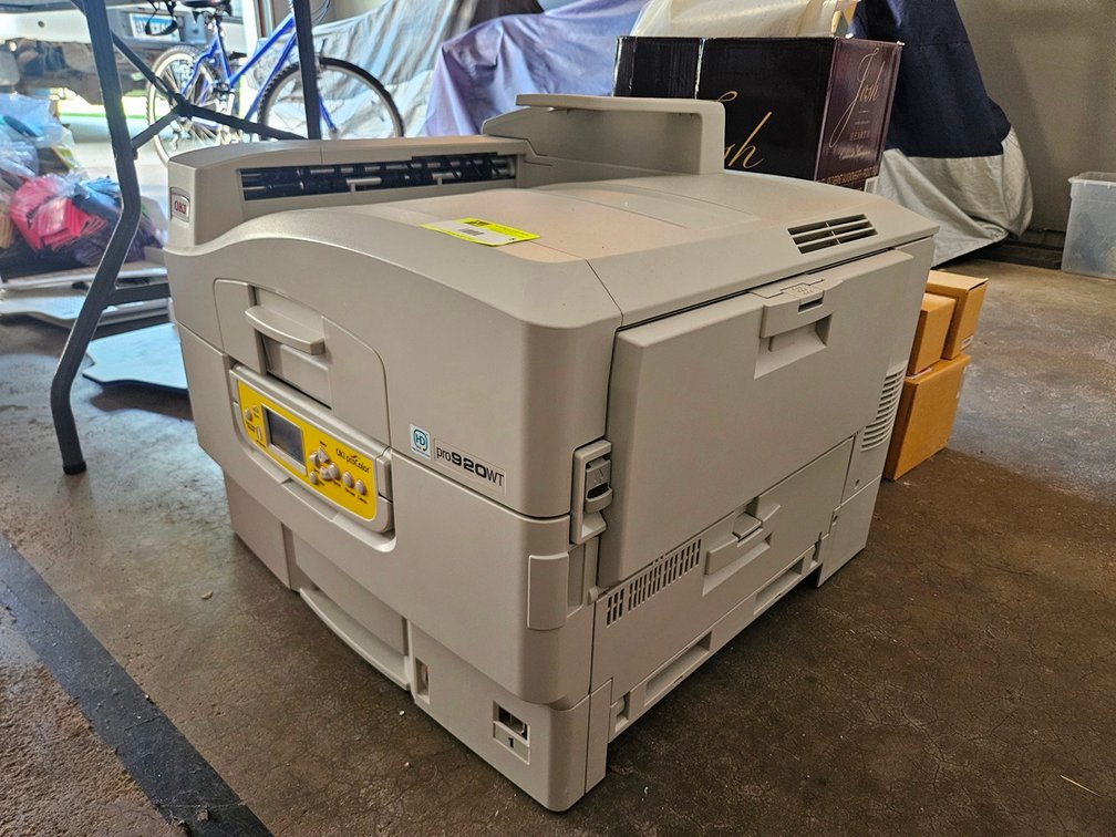 Oki Pro 920WT Color Printer with Related Supplies