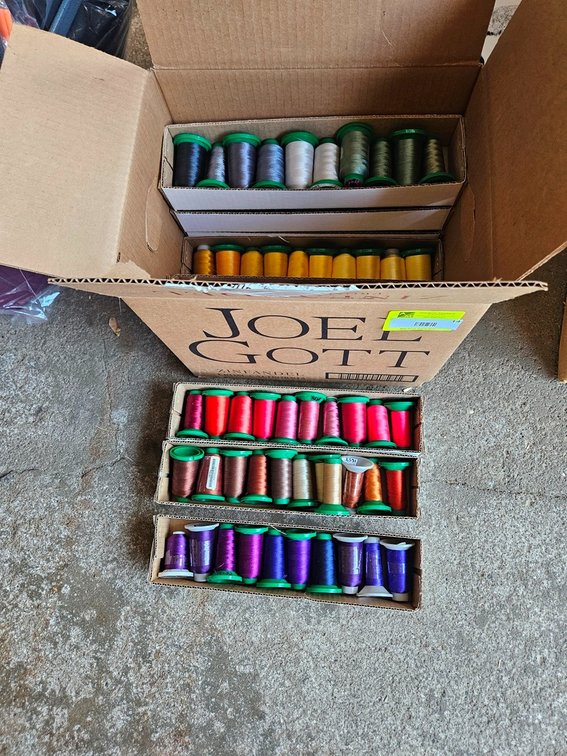 Box of Assorted Poly Thread