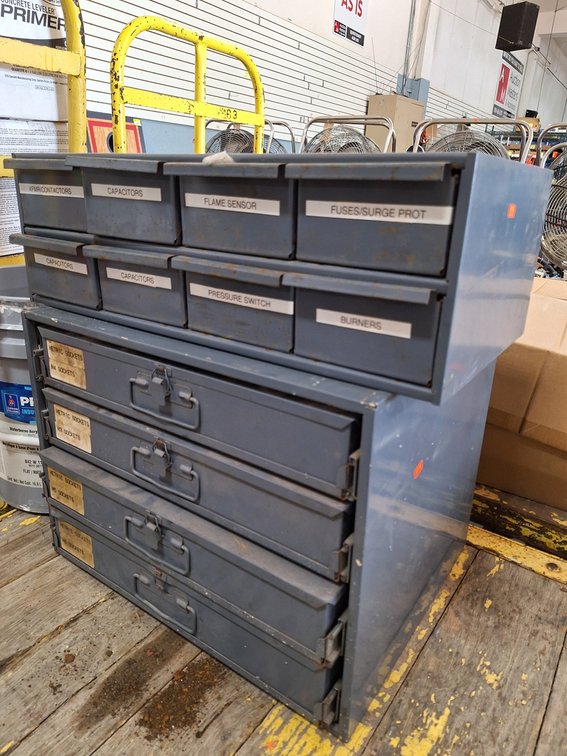 2 Hardware Cabinets, 23"x12"x8" and 20"x16"x15"
