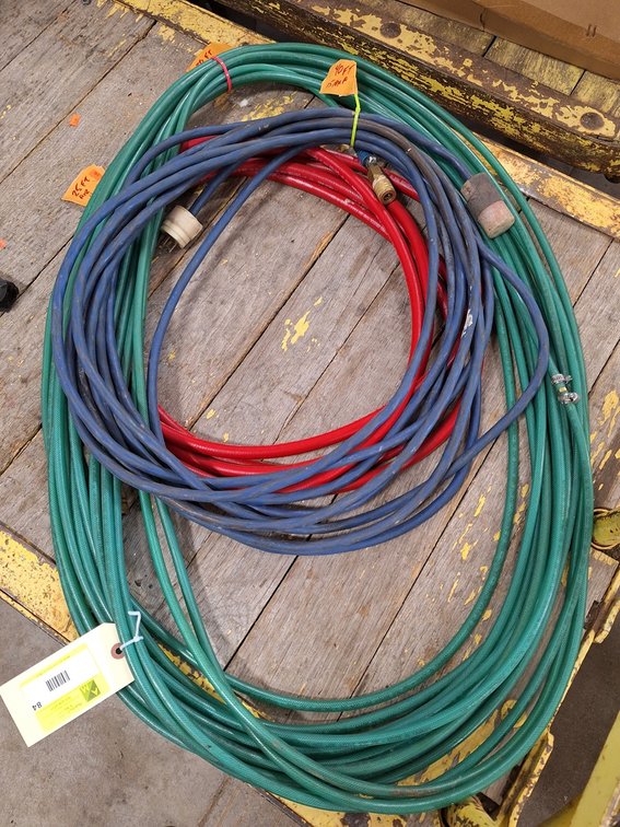 100' Air Hose, 25' Air Hose, 40' Extension Cord