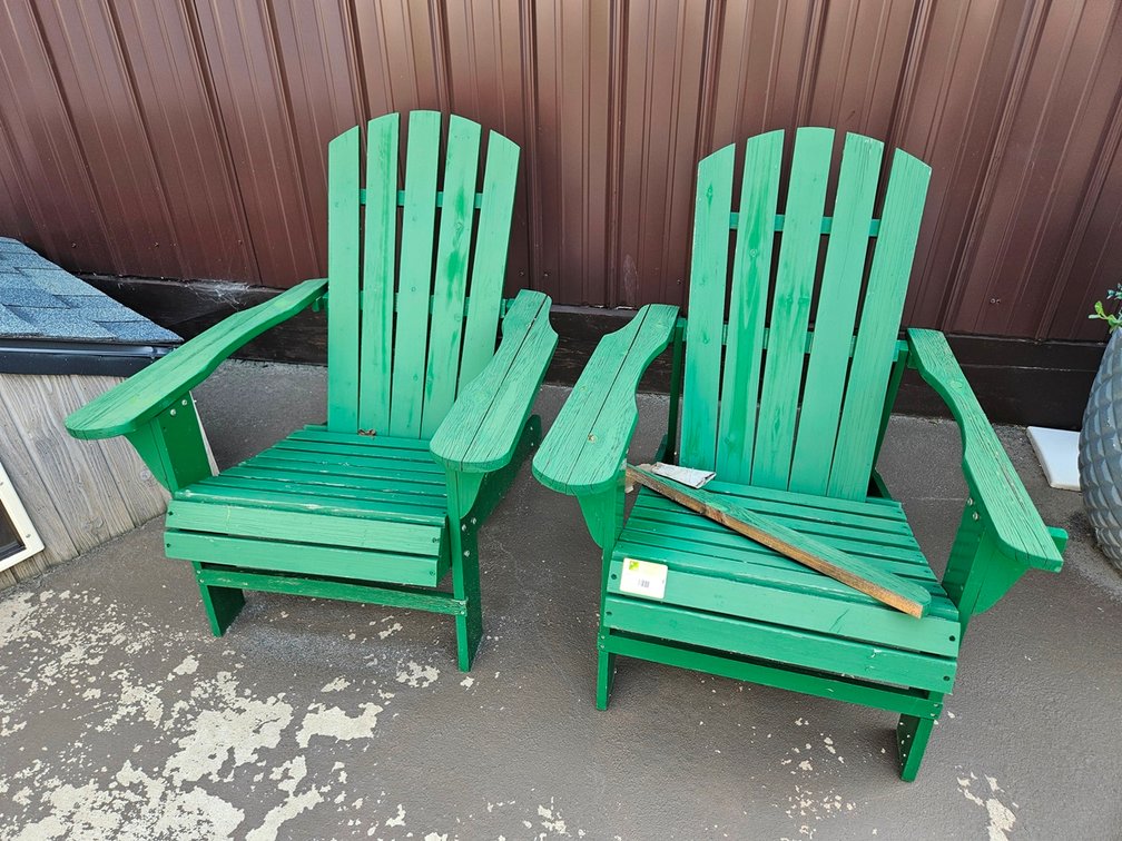 2 Wood Adirondak Chairs