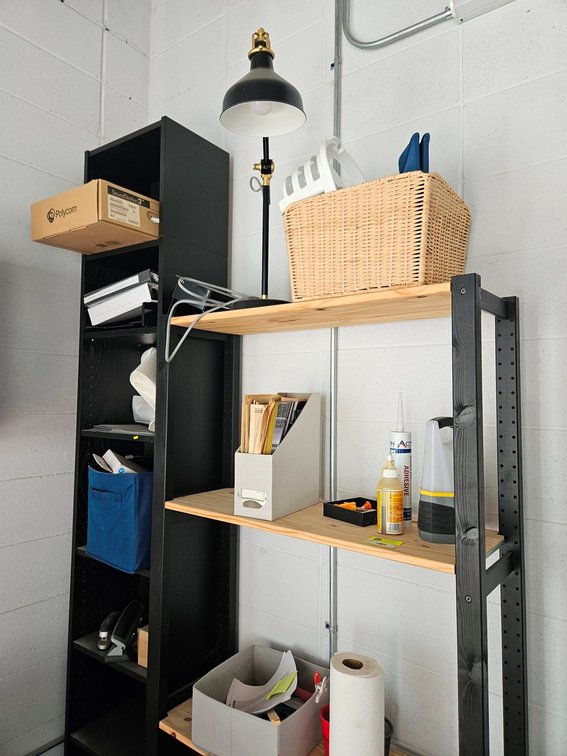 3 Assorted Office Shelves (2 - 35"x12"x70" and 1 - 16"x11"x94") with Contents