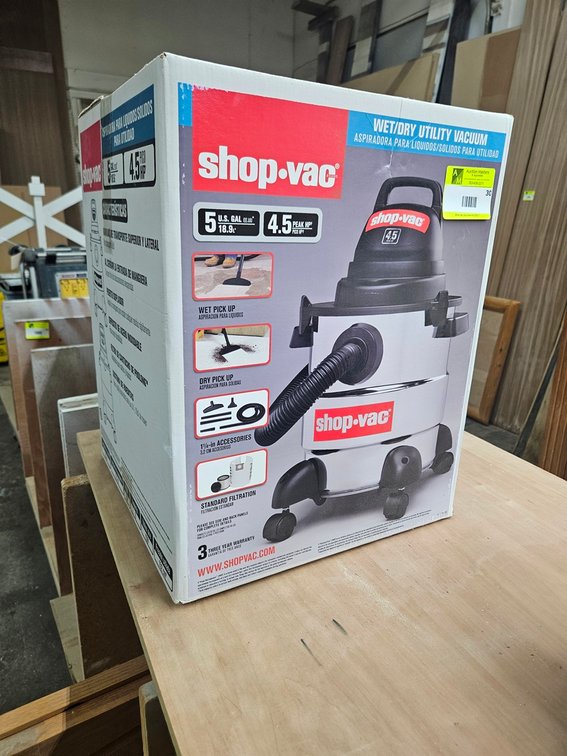 Shop-Vac 5 Gallon Wet/Dry Vacuum, 4.5 HP