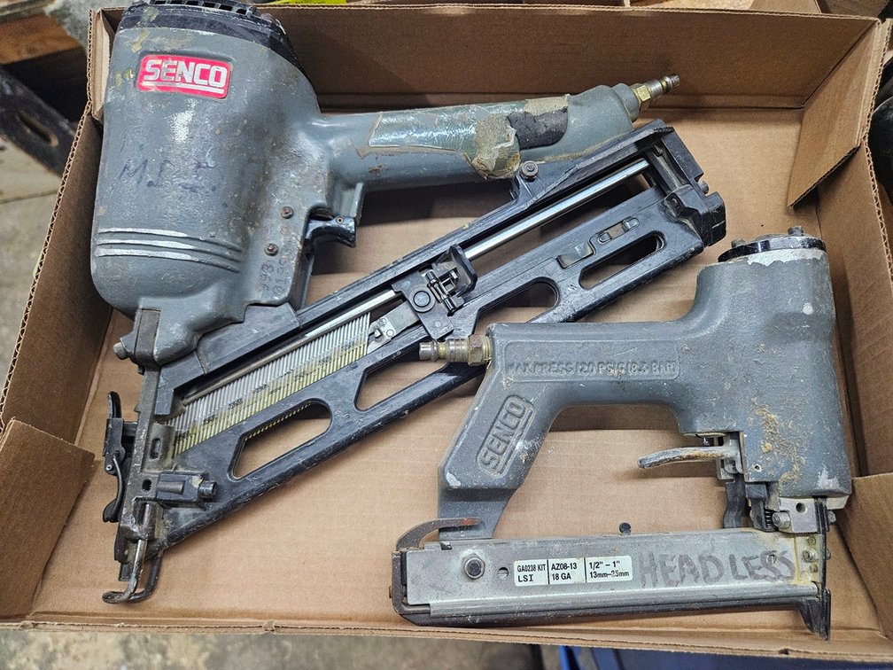 2 Assorted Senco Pneumatic Staplers