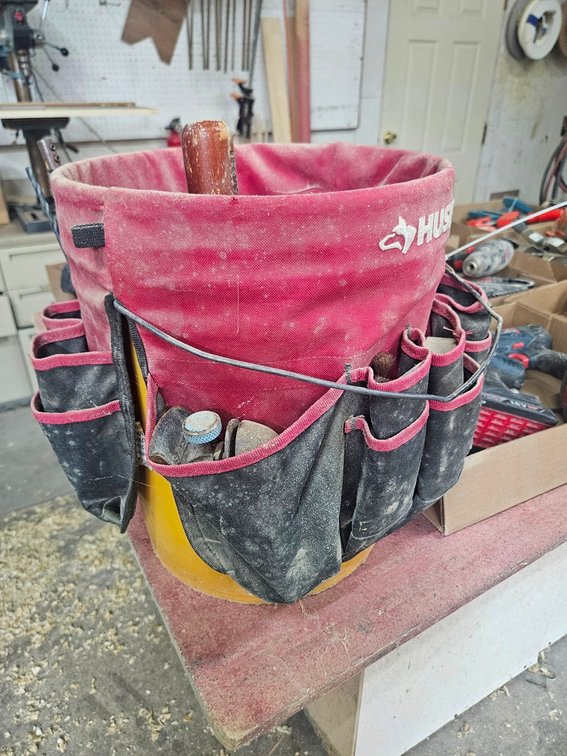 Husky Tool Bucket with Assorted Contents