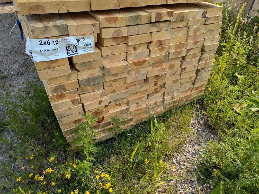Pine, 2x6, Saw Texture, Finger Joint Kiln Dried, 128 Pieces, 12' Long, 1536 Linear Feet