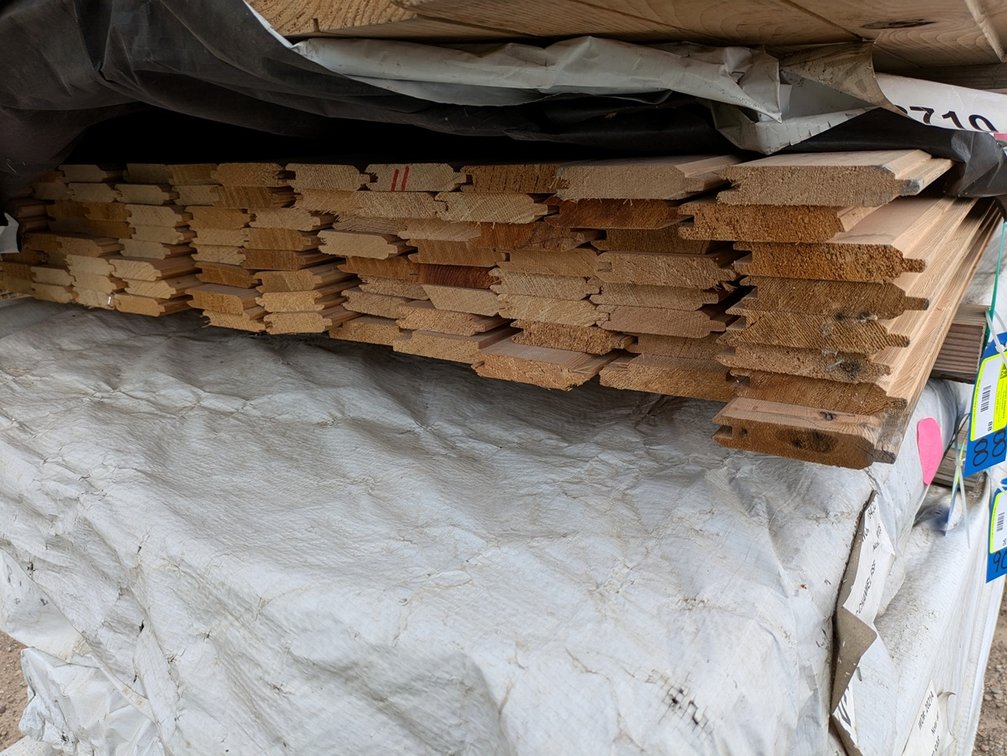 Hemlock, 1x4, Outs, Tongue and Groove WP4 V Joint, 642 Linear Feet, 167 Sq. Ft., 5' to 8' Lengths