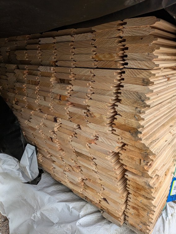 Cedar, 1x4, Outs, Tongue and Groove WP4 V Joint, 3594 Linear Feet, 935 Sq. Ft., 8' and 10' Lengths