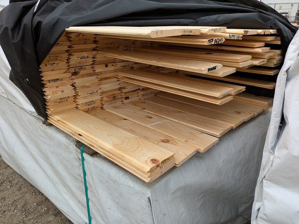 Pine, 1x6, Cabin Grade Tongue and Groove V Joint, 1318 Linear Feet, 562 Sq. Ft., 6' and 8' Lengths