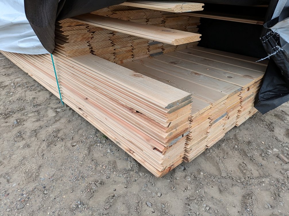 Cedar, 1x6, Cabin Grade Tongue and Groove V Joint, 2210 Linear Feet, 943 Sq. Ft., 6' to 10' Lengths