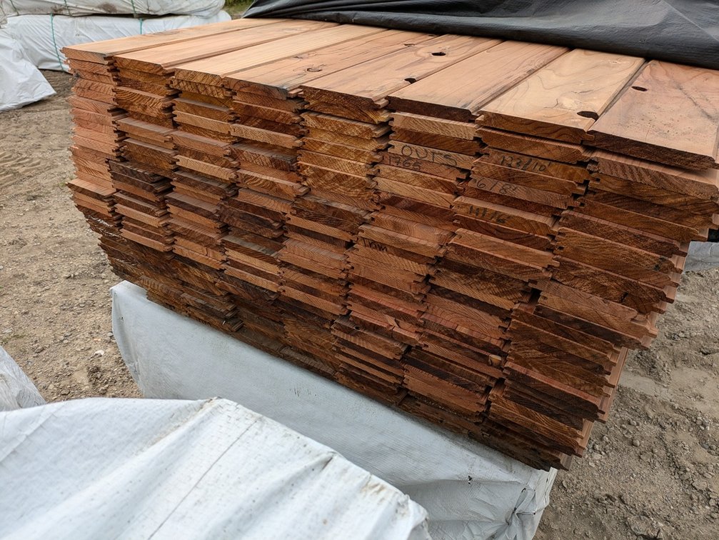 Redwood, 1x6, Cabin Grade Tongue and Groove, 1944 Linear Feet, 830 Sq. Ft., 6' to 10' Lengths
