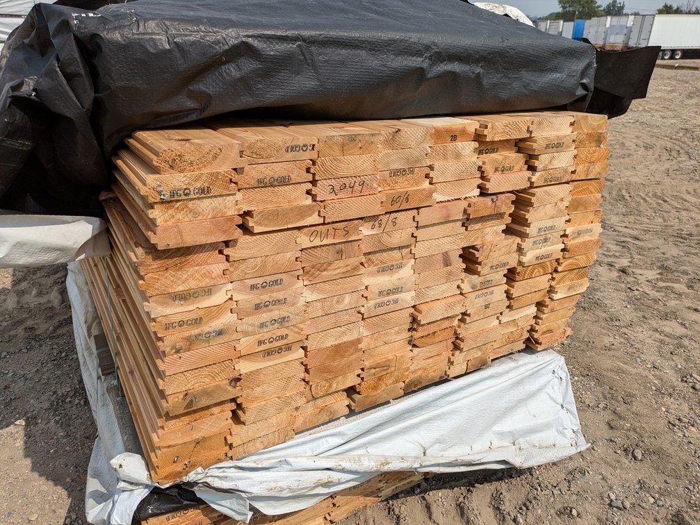 Western Red Cedar, 2x6, Outs, Tongue and Groove WC-200, 904 Linear Feet, 386 Sq. Ft., 6' and 8' Lengths