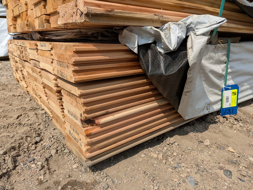 Western Red Cedar, 1x6, Cabin Grade Tongue and Groove C/M S1S, 896 Linear Feet, 383 Sq. Ft., 8' Lengths
