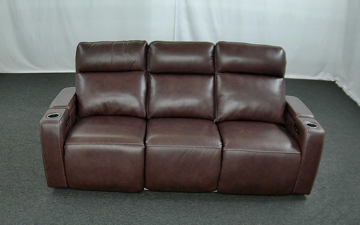 Macys Greymel Leather Power Reclining Sofa W/Wireless Charger Online Retail: $2579