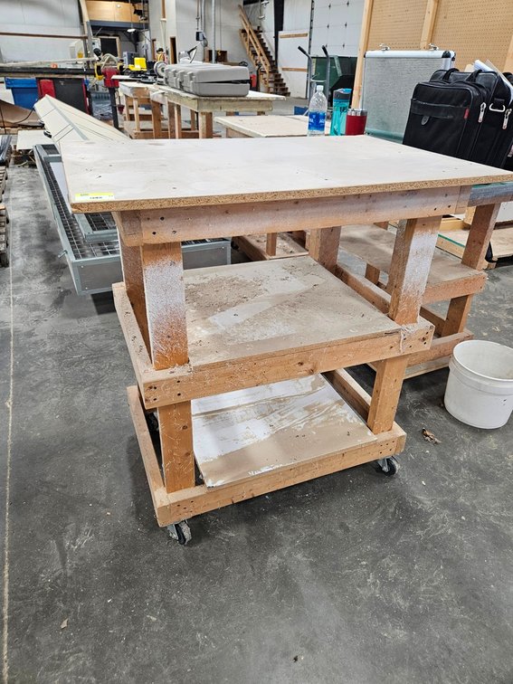 Wood Shop Table, 42"x28"x42"