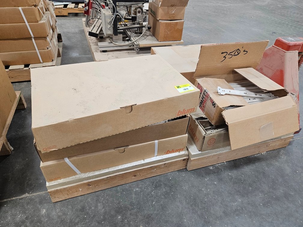 2 Pallets Assorted, Blum Hardware, More