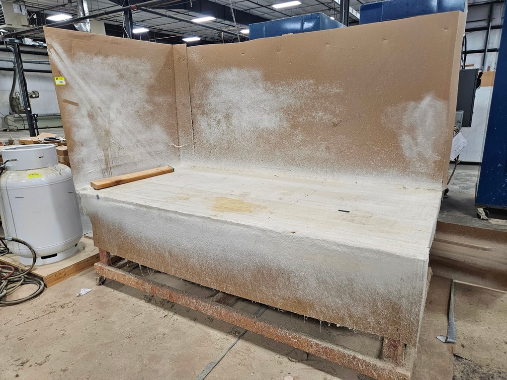 Wood Bench on Wheels, 96"x48"x32"
