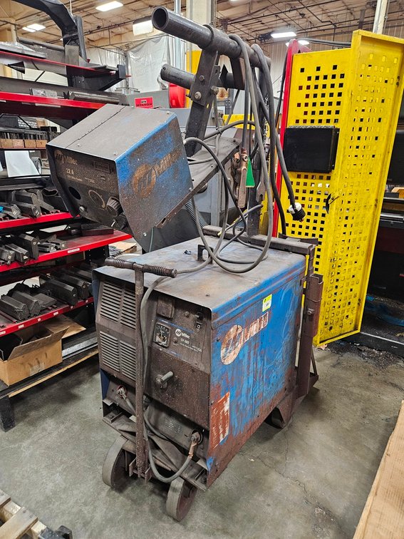 Miller CP-302 CV-DC Welding Power Source on Wheels, Stock #903786, Miller 22A 24V Wire Feeder, 3 PH