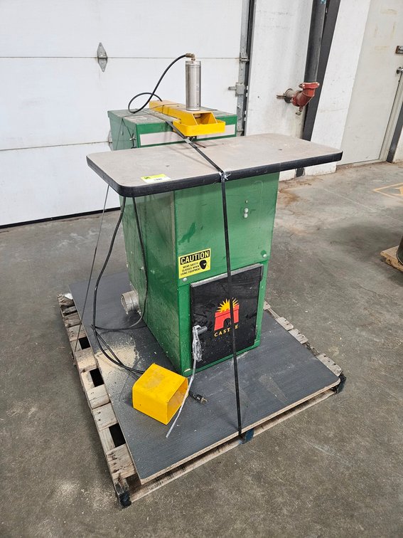 Castle Pocket Cutting Machine with Cart, Model TSM-21, Foot Switch