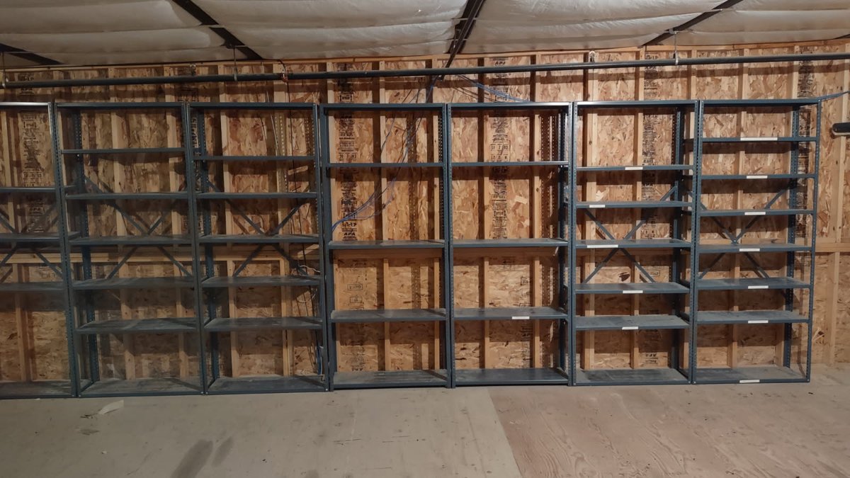 3 Pallets of Metal Shelving (all disassembled)
