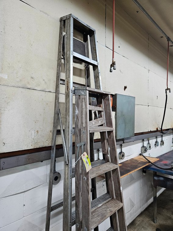 Aluminum 6' and Wood 6' Step Ladders