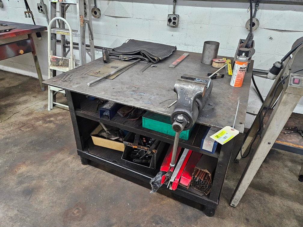 Metal Welding Work Bench 46"x44"x32" with 4.5" Vise and Welding Supplies