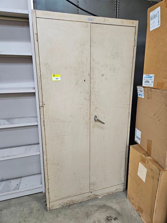 Metal 2 Door Storage Cabinet 36"x18"x72" with Contents